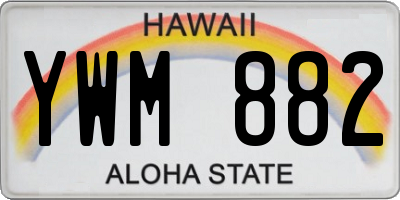HI license plate YWM882