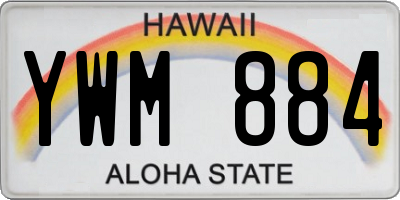 HI license plate YWM884