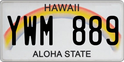 HI license plate YWM889