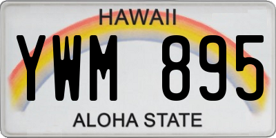 HI license plate YWM895