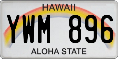 HI license plate YWM896