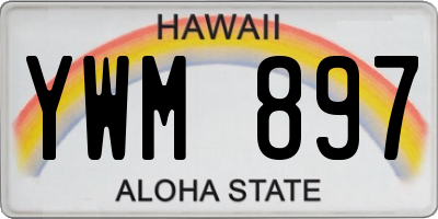 HI license plate YWM897