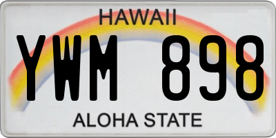 HI license plate YWM898