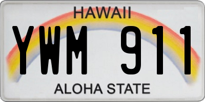 HI license plate YWM911