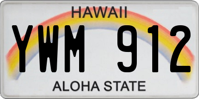 HI license plate YWM912