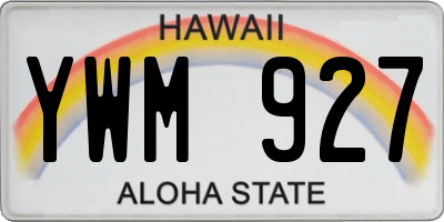 HI license plate YWM927