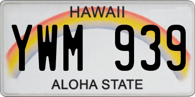 HI license plate YWM939