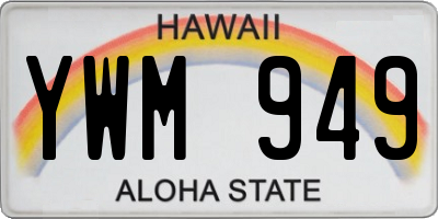 HI license plate YWM949