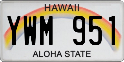 HI license plate YWM951