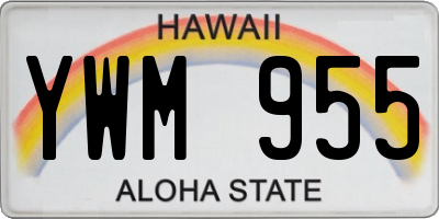 HI license plate YWM955