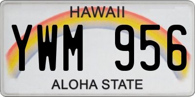 HI license plate YWM956