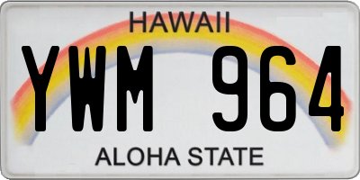 HI license plate YWM964