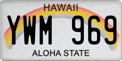 HI license plate YWM969