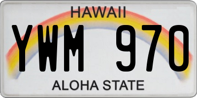 HI license plate YWM970