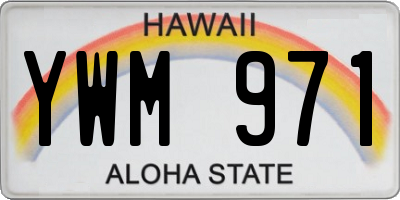 HI license plate YWM971