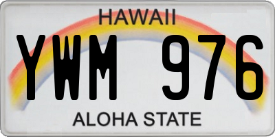 HI license plate YWM976
