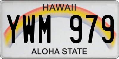 HI license plate YWM979
