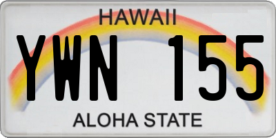 HI license plate YWN155
