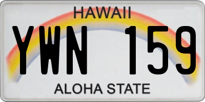 HI license plate YWN159