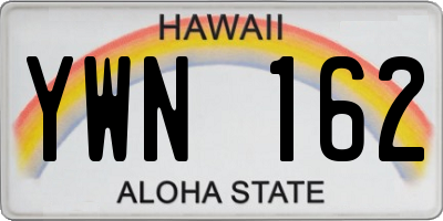 HI license plate YWN162