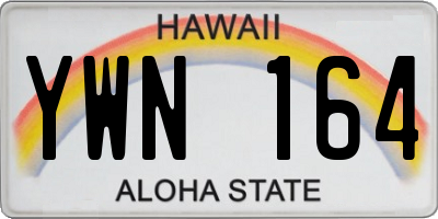 HI license plate YWN164
