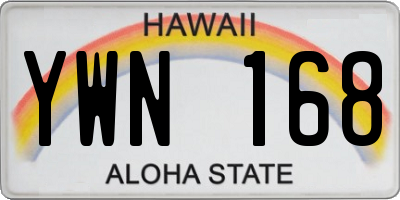 HI license plate YWN168