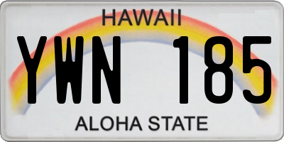 HI license plate YWN185