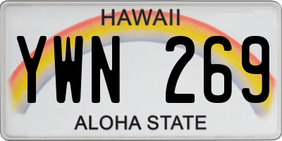 HI license plate YWN269
