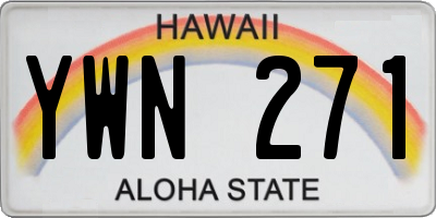 HI license plate YWN271