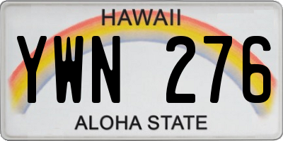 HI license plate YWN276