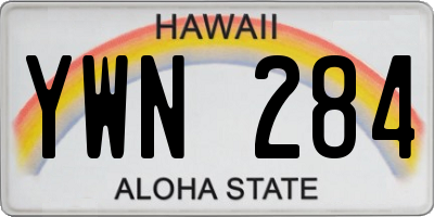 HI license plate YWN284