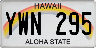 HI license plate YWN295