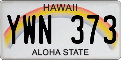 HI license plate YWN373