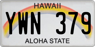 HI license plate YWN379