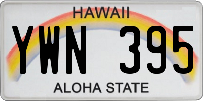 HI license plate YWN395