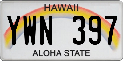 HI license plate YWN397