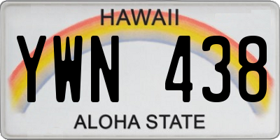 HI license plate YWN438