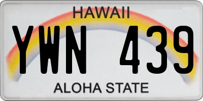 HI license plate YWN439