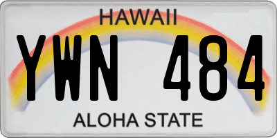 HI license plate YWN484