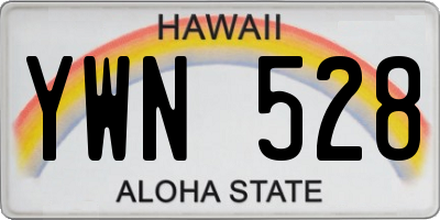 HI license plate YWN528