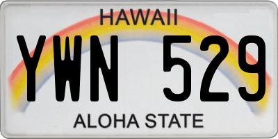 HI license plate YWN529