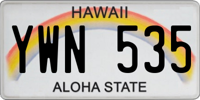 HI license plate YWN535