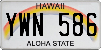 HI license plate YWN586
