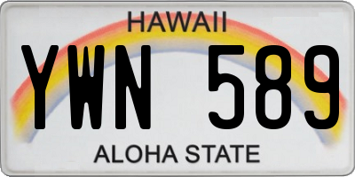 HI license plate YWN589