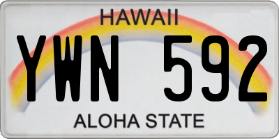 HI license plate YWN592