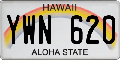 HI license plate YWN620