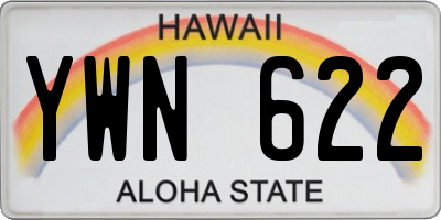 HI license plate YWN622