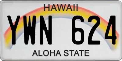 HI license plate YWN624