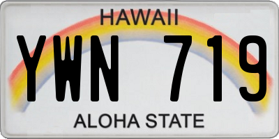 HI license plate YWN719