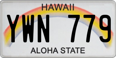 HI license plate YWN779